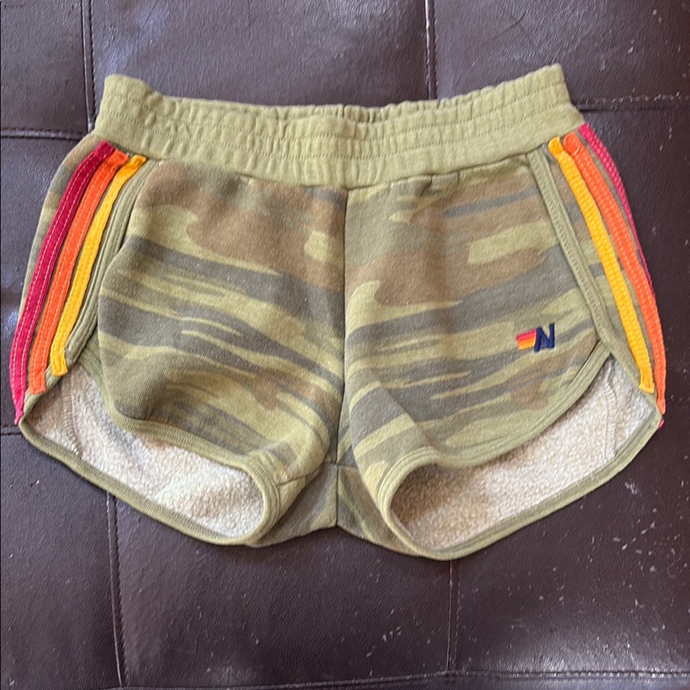 Aviator Nation XS Camo Striped Women's Shorts